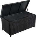 sundale 70 gallon oudoor deck box, large rattan, main product view