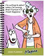 TF Publishing 2026 Maxine Medium Weekly Monthly Planner with 12-Month Calendar Grid, Goals and Task Trackers - Weekly Schedule Planner w/Priority List Section and Stickers - 6.5in x 8in