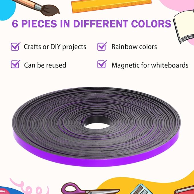 AmazingSpark Magnetic Tape Roll Thin Strips, 1/4 Inch x 33 Feet Magnetic Board - Image 6