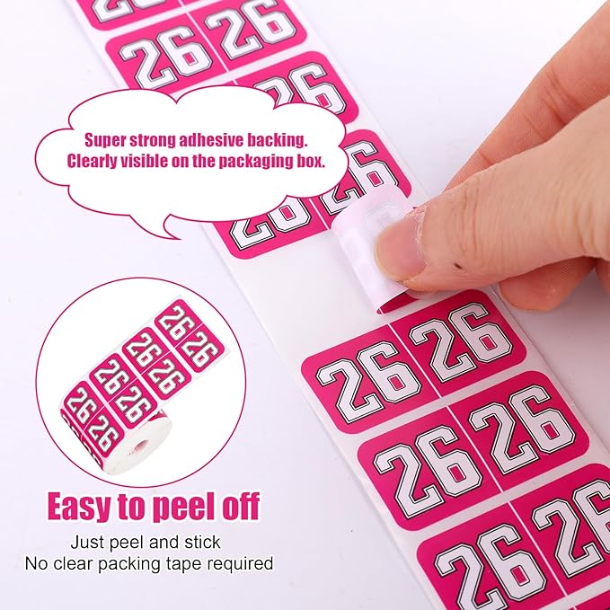 1000pcs 2026 Year Stickers, 3/4x1-1/2 Inch 26 Year Colored Self-Adhesive - Image 5