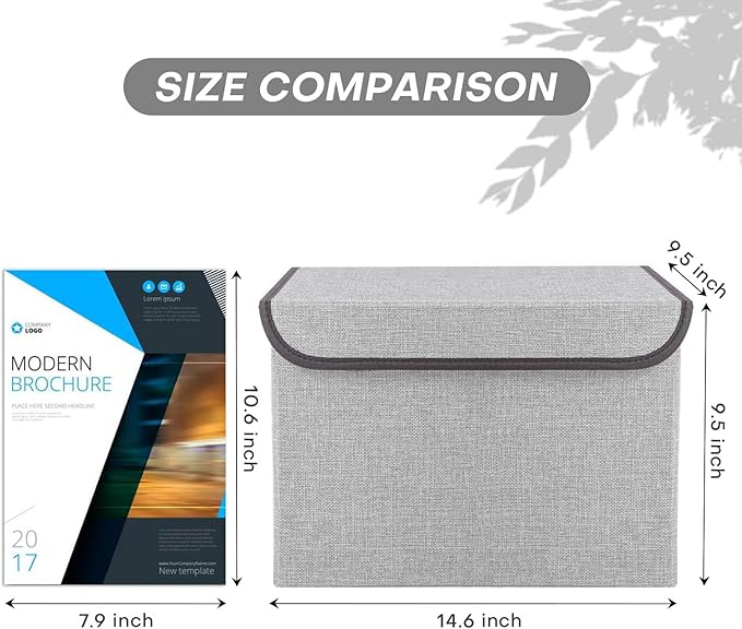 Bagnizer Linen Fabric Foldable Storage Cube Bin Organizer Basket - Image 3