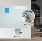 Glass Magnetic Dry Erase Board 72"x48" Frameless Wall Mounted Glass White Board - Image 3