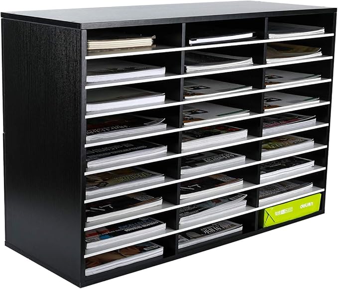 PAG Mail Sorter Organizer, Wood Literature Organizer, Student Mailbox by PAG