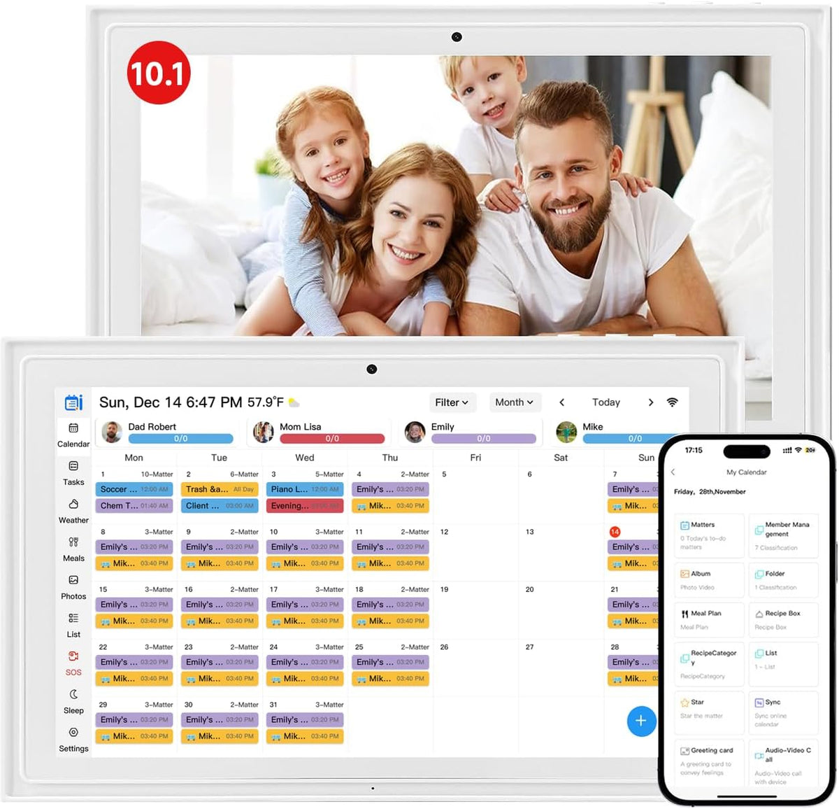 Digital Calendar, 10.1-inch Smart Wall Planner Electronic Calendar & Chor...