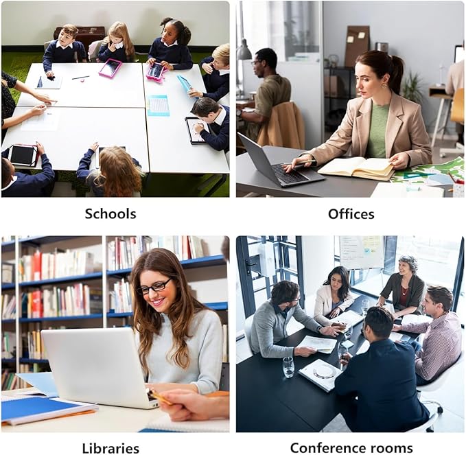 Goakwwuz Conference Room Table, Folding Conference Tables, Thicken Grey Tabletop - Image 7