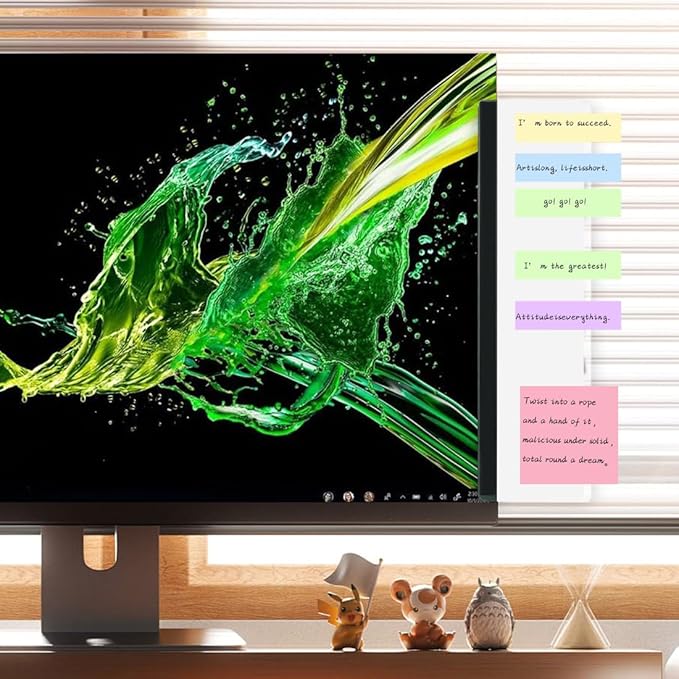 Monitor Memo Board 2Pcs Office Desk Accessories Computer Monitor Sticky Note - Image 6