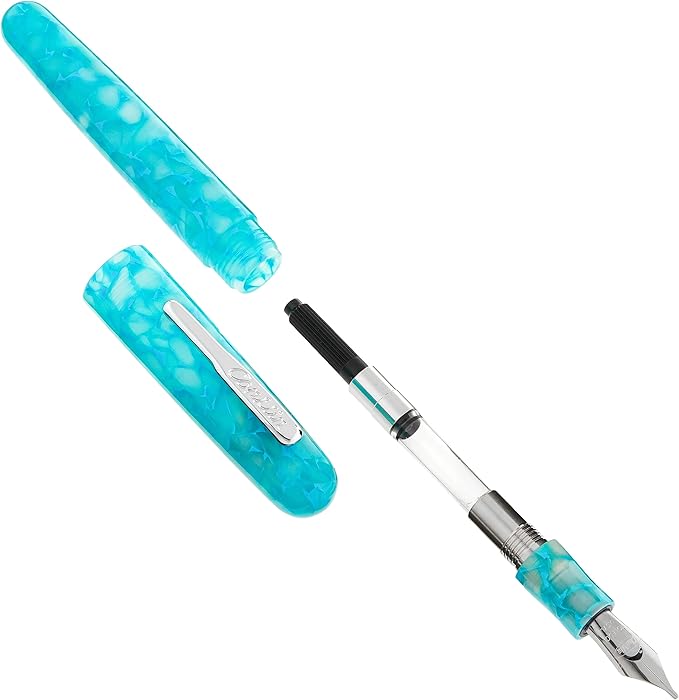 Conklin All American Fountain Pen in Turquoise Serenity – Stub Nib, Artistic - Image 2