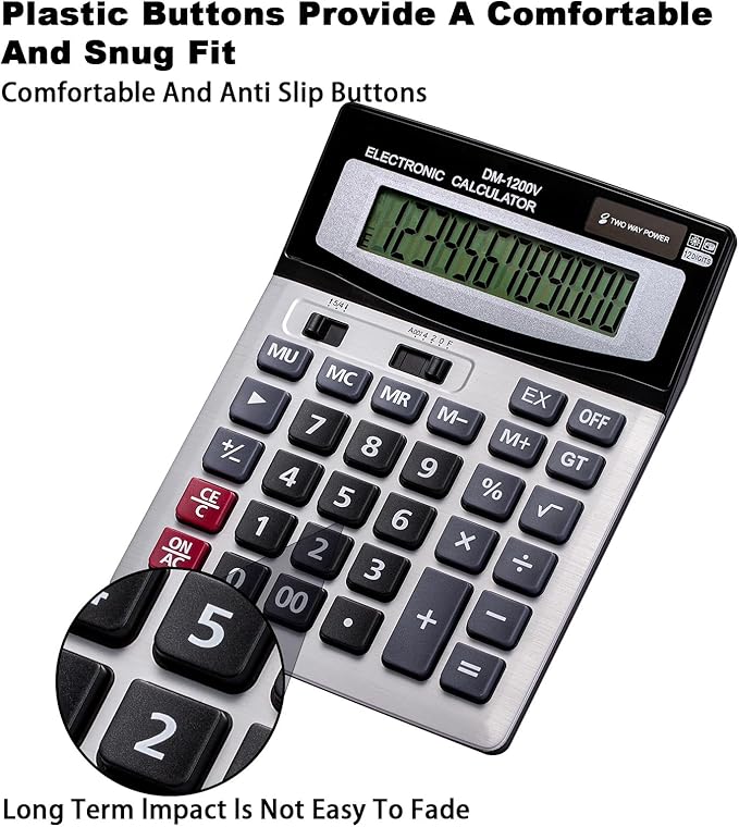 YEBMoo 12 Digit Desktop Calculator - Image 4