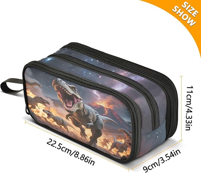 BOENLE Dinosaurs Roar Pencil Case Box Boys Girls Large Pencil Pouch - Image 4