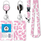 Cute Cow Badge Reel Retractable Heavy Duty by Giancomics
