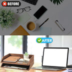 Beeveer 2 Pcs Wooden Letter Trays Wood Letter-Size Desk Organizer Heavy Duty 2 - Image 5
