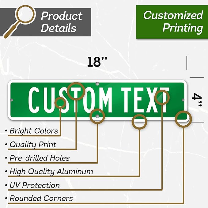 Custom Street Sign, Road and Address Sign, 8 Colors, Reflective Option - Image 9