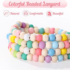 Lanyards for ID Badges Teacher Gifts Cute Wooden Beaded Lanyard - Image 5