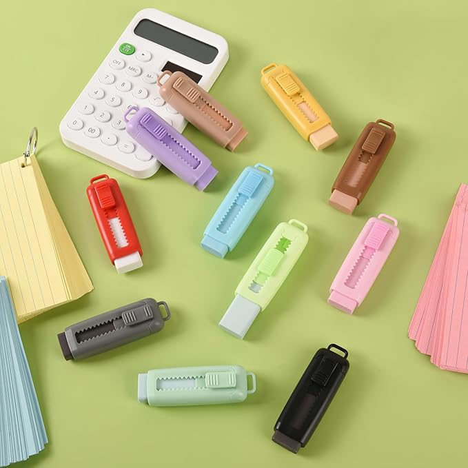 24 Pcs Cute Retractable Eraser for Pencils Cute School Supplies Kawaii Erasers - Image 5