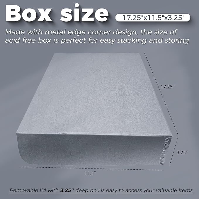 Lineco, 11x17 Clamshell Archival Folio Storage Box, Acid-Free - Image 3