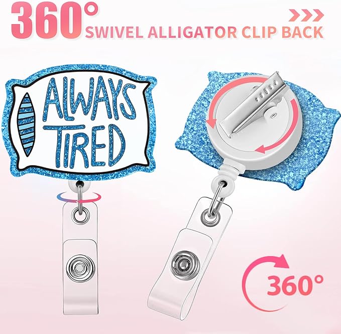 Aoryalps Retractable Badge Reel Holder Retractable - Image 4