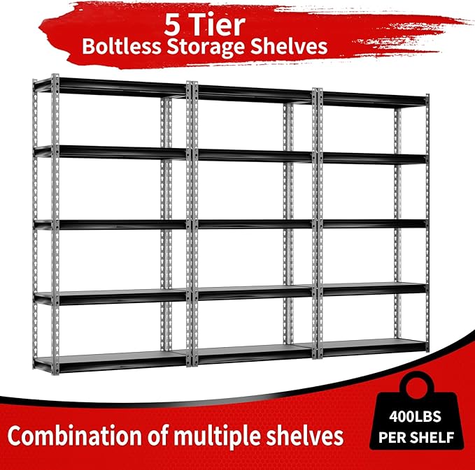 Shuntong The Atlas 30" W Laminated Heavy Duty Metal Shelving Unit 2000 Lbs - Image 8