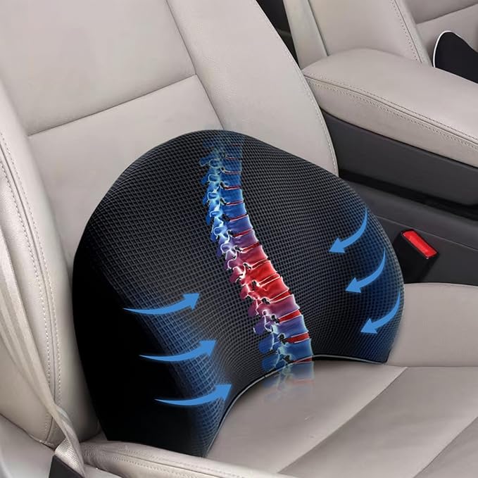 Lumbar Support Pillow for Car, 100% Memory Foam Lumbar Pillow - Image 8