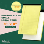 Roneky Yellow Legal Pads 5x8 Notepads, 12 Pack Small Note Pads 5x8 College - Image 2