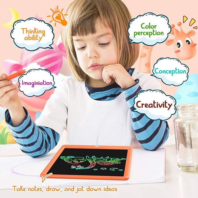 BUKEBU LCD Writing Tablet Doodle Board, Colorful Drawing Pad, Electronic - Image 4