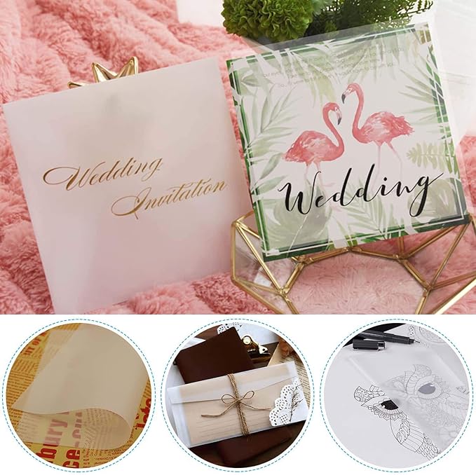 Vellum Paper, Cridoz 115GSM Transparent Vellum 8.5 x 11 Translucent Clear - Image 7