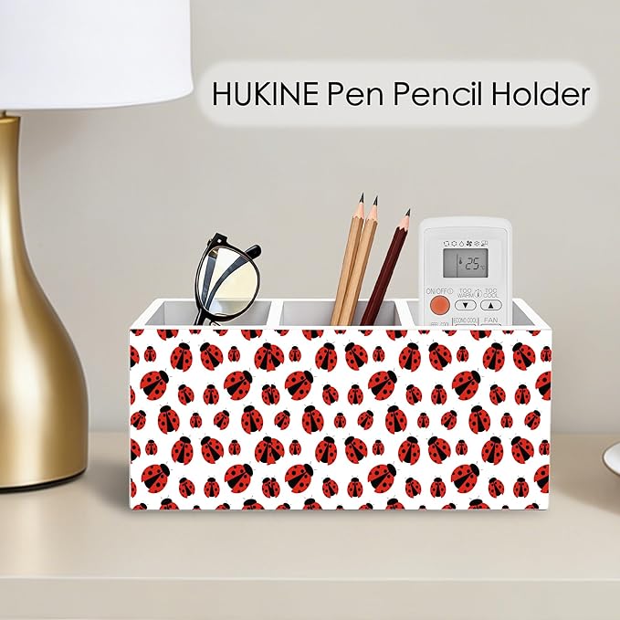 HUKINE Red Ladybug Pen Holder for Desk Decoration, Ladybug Gifts for Women - Image 5