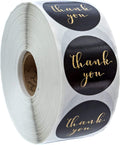 Faux Glitter Thank You Stickers / 1.5" Circle Labels / 1000 Thanks Stickers Per Roll