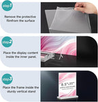 Yeahjiae 6 Pack T-Shaped Acrylic Sign Holder 8.5 x 11, Double Sided Clear Stand - Image 5