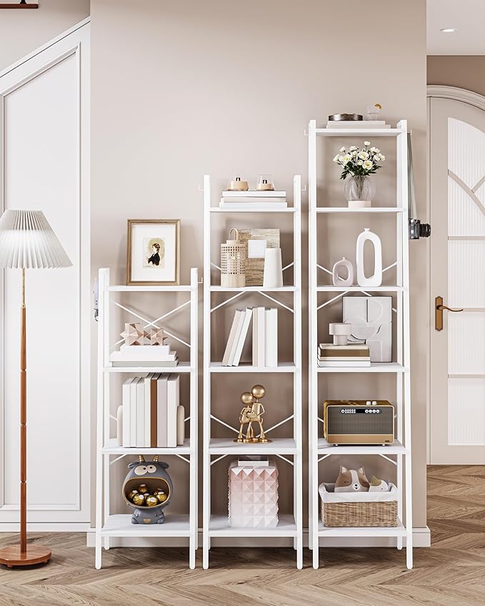 Hzuaneri Ladder Shelf, Bookshelf Bookcase, Freestanding Corner Storage Shelve - Image 7