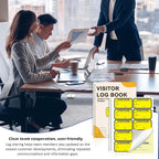 2 Pack Visitor Badges with Carbon Copy Visitor Stickers Letter Size Visitor Log - Image 6