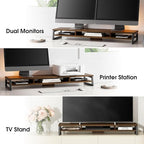 Fenge Dual Monitor Stand for Desk, 42.5in Large Monitor Riser for 2 Monitors - Image 7