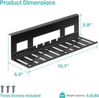 PEGZONE Under Desk Cable Management Tray, 15.7 Inches Metal Cord Organizer Rack - Image 9