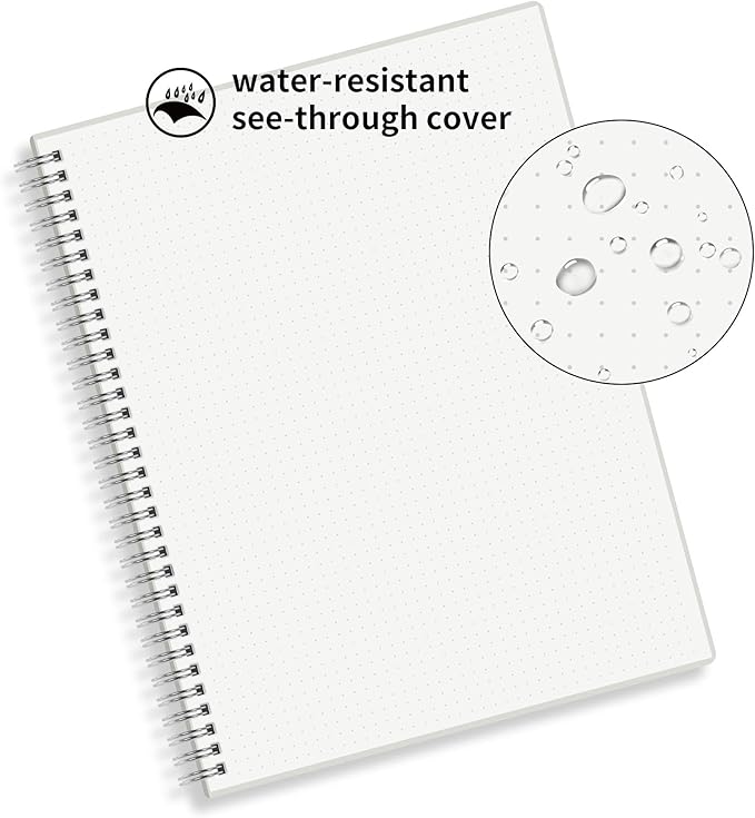 HULYTRAAT Large Dot Grid Spiral Notebook, 8.5" x 11", Premium 100gsm Ivory - Image 5