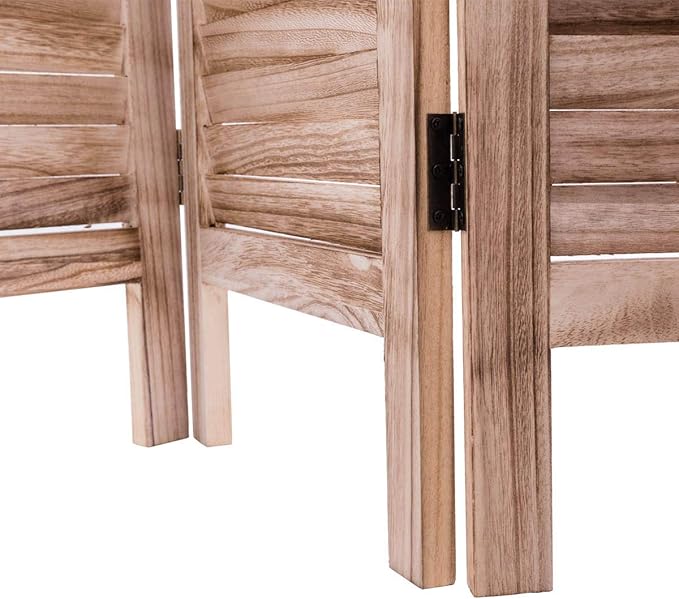 Giantex 6 Panel Wood Room Divider, 5.6 Ft Tall Folding Freestanding Partition - Image 8