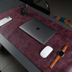 TORONATA Jersey Genuine Calfskin Leather Desk Pad, Office Desk Mat