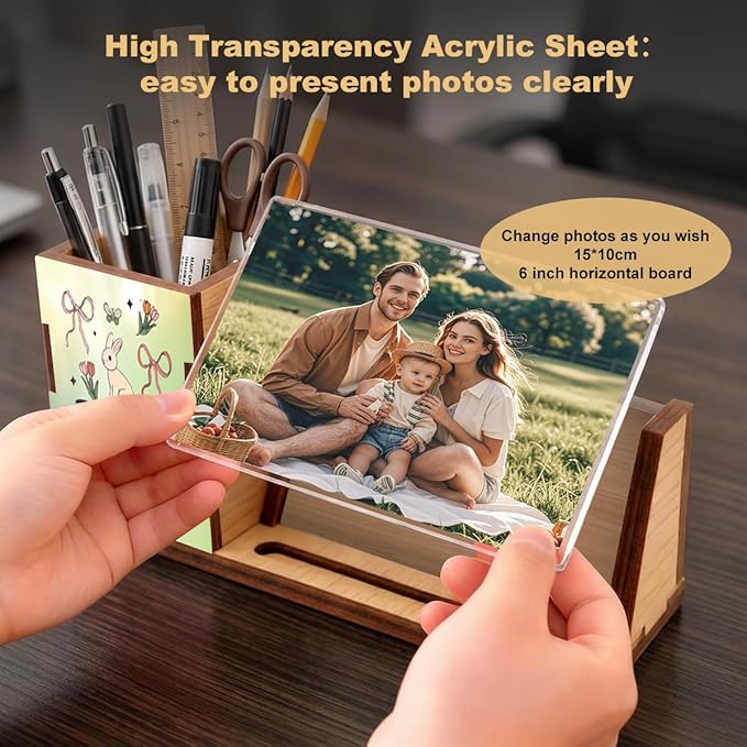 ZXAZXA Pen Holder for Desk Office Desk Accessories Multi-functional Office Pen - Image 3