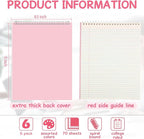 Maitys 6 Pcs Legal Pad Steno Spiral Notebook 8.5" x 11" Top Bound Spiral Pads - Image 2