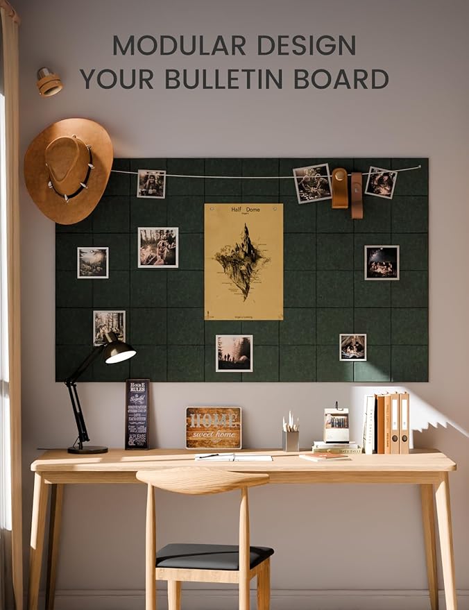 Large Felt Bulletin Board 36"x24", Cork Board Alternative - Image 5
