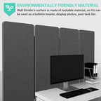 Soundproof Room Divider W/Wheels, 66in Office Dividers - Image 6