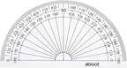 EBOOT 50 Pcs Math Protractors Plastic Protractor 180 Degrees, 4 Inches - Image 2