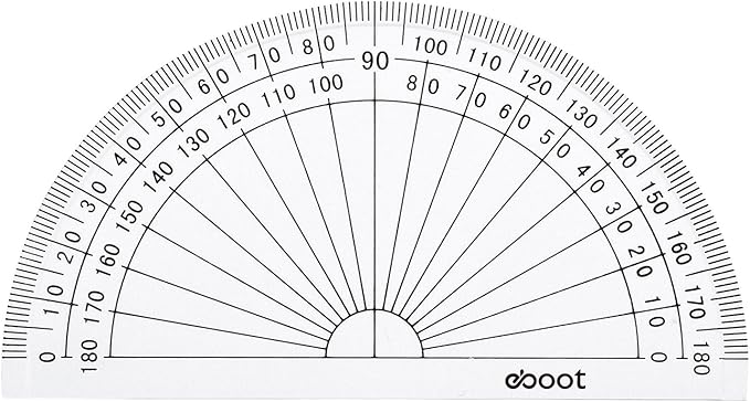 EBOOT 50 Pcs Math Protractors Plastic Protractor 180 Degrees, 4 Inches - Image 2