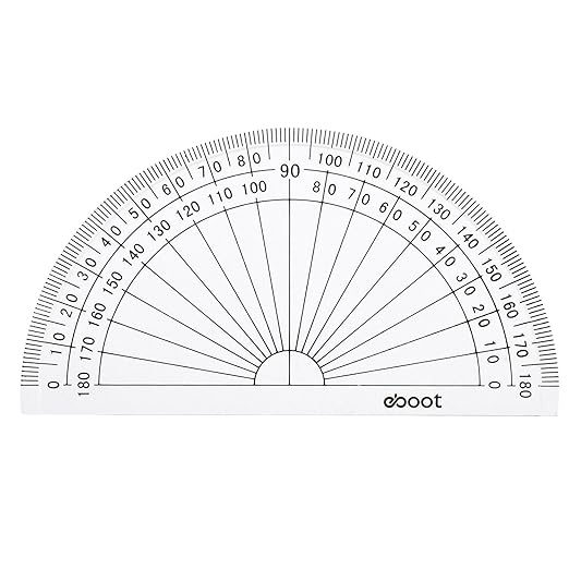 eBoot 28 Pack Clear 180 Degree Plastic Protractors - Image 2