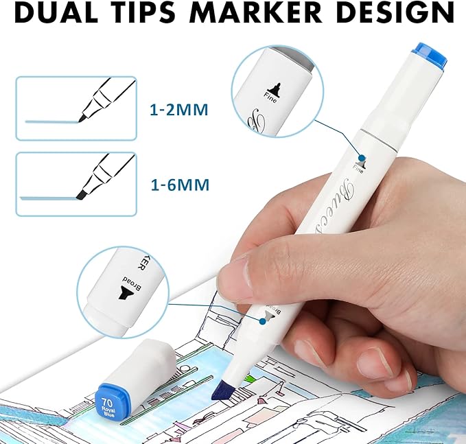 Buecs Alcohol Markers: Double Tipped Art Marker, suitable - Image 2