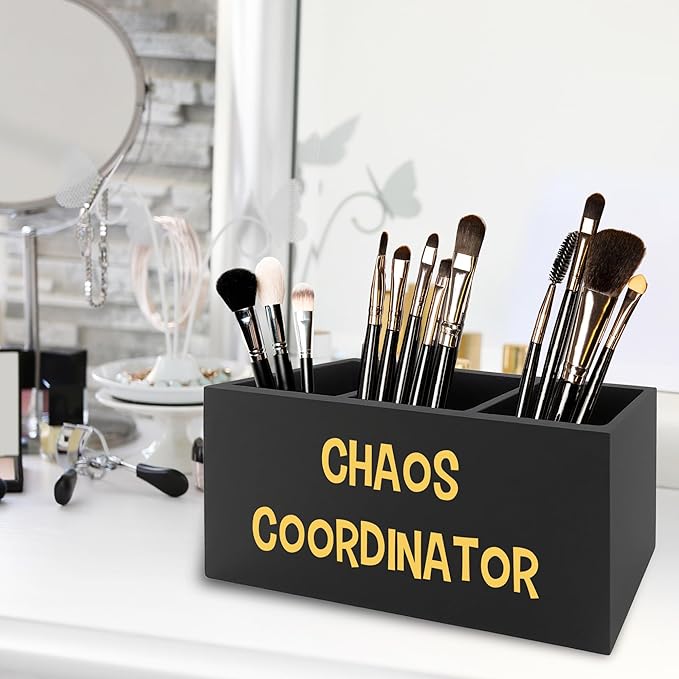 XPH Chaos Coordinator Black Yellow Pen Pencil Holder Organizer - Image 4