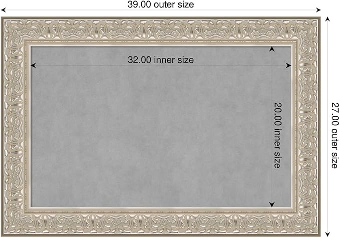 Amanti Art Silver Framed Magnetic Board 27x39 Large Vision Board - Image 2