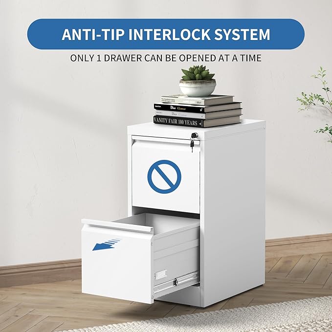 FLIXELIO 2 Drawer File Cabinet - Image 4