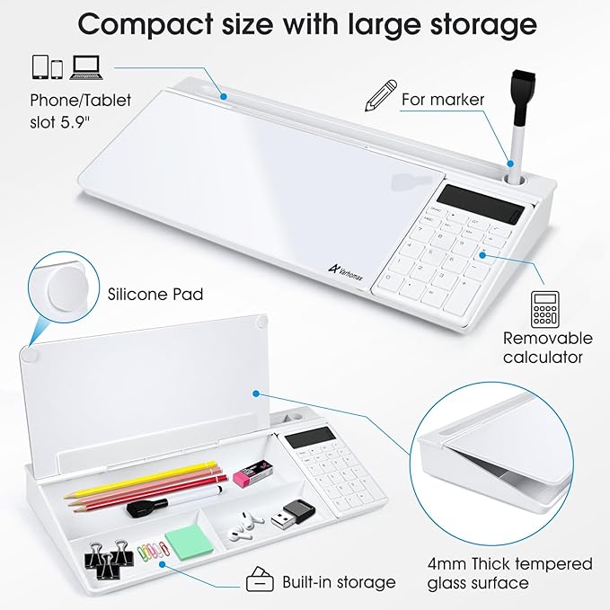 Varhomax Glass Desk Whiteboard - Image 6