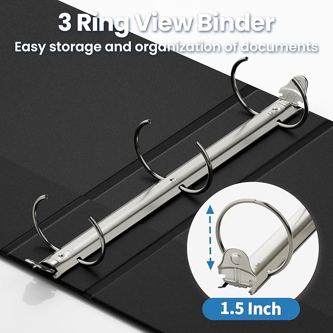 SUNEE 3 Ring Binder 1.5 Inch 1 Pack - Image 3
