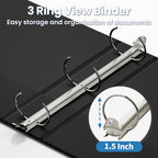 SUNEE 3 Ring Binder 1.5 Inch 1 Pack - Image 3