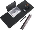 CENNBIE Leather Desk Mat Protector, 35.5" x 16" Extra Large Leather Office Desk by CENNBIE